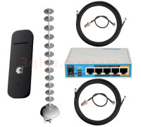 HUAWEI E3372h-320  + Mikrotik hAP ac lite + Антенный комплект MIMO на 20 ДБ
