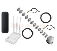 Huawei E3372h-153+Netis MW5230+Антенный комплект Стрела Мимо 20 Дб (Комплект 4G для дома, дачи и села)