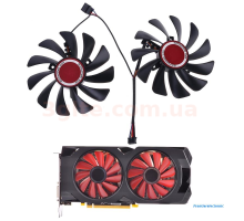 Кулер для видеокарты XFX Radeon RX580 RX590, 2 шт 95 мм