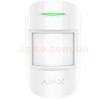 Бездротовий датчик руху і розбиття скла Ajax CombiProtect White