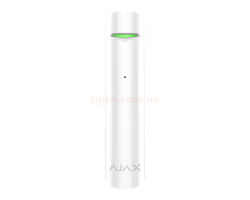Бездротовий датчик розбиття скла Ajax GlassProtect White