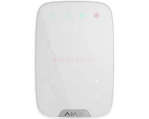 Бездротова сенсорна клавіатура Ajax KeyPad White